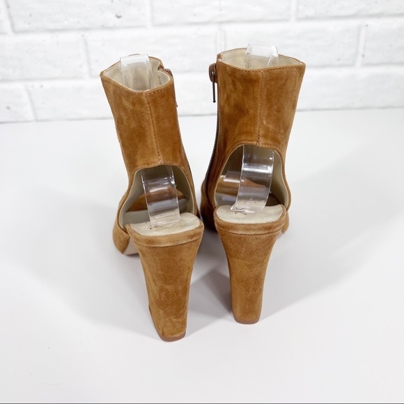 MASSIMO MATTEO Suede Leather Peep Toe Sling Back Block Heel Shoe - Picture 6 of 10